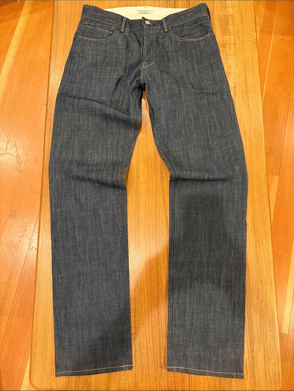 LEVI’S MADE & CRAFTED — Men’s Ruler Straight Blue Tab Jeans, size 33 Waist
